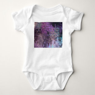 Bright Mosaic: Multicolored Glossy Abstract. Baby Bodysuit