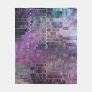 Bright Mosaic: Multicolored Glossy Abstract. Fleece Blanket