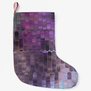 Bright Mosaic: Multicolored Glossy Abstract. Small Christmas Stocking
