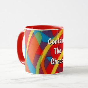 Bright Multi Colour Design Art Mug Personalised