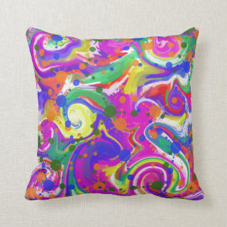 Bright Multi Coloured Abstract Cushion