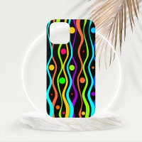 Bright Multi-coloured Circles and Curved Stripes
