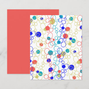 Bright Multi-Coloured Circles White Scrapbook Pape