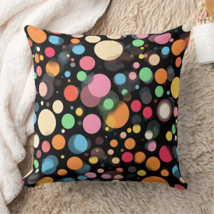Bright Multicolor Polka Dots Cushion