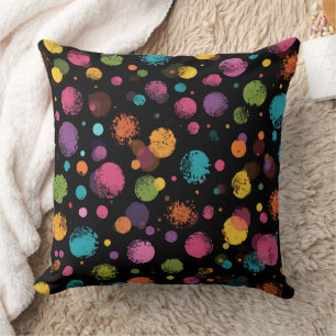 Bright Multicolor Polka Dots Cushion