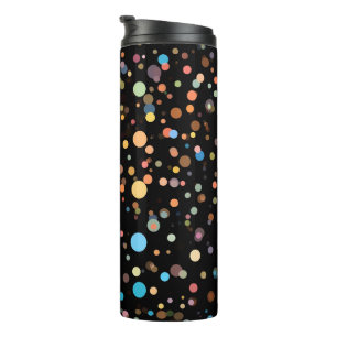 Bright Multicolor Polka Dots Thermal Tumbler