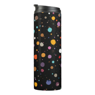 Bright Multicolor Polka Dots Thermal Tumbler