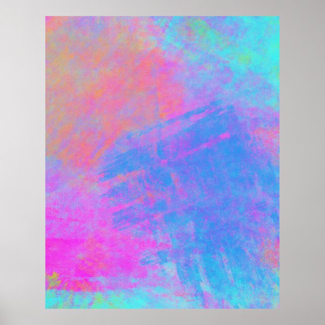 Bright Multicolor Splashes Poster (Front)