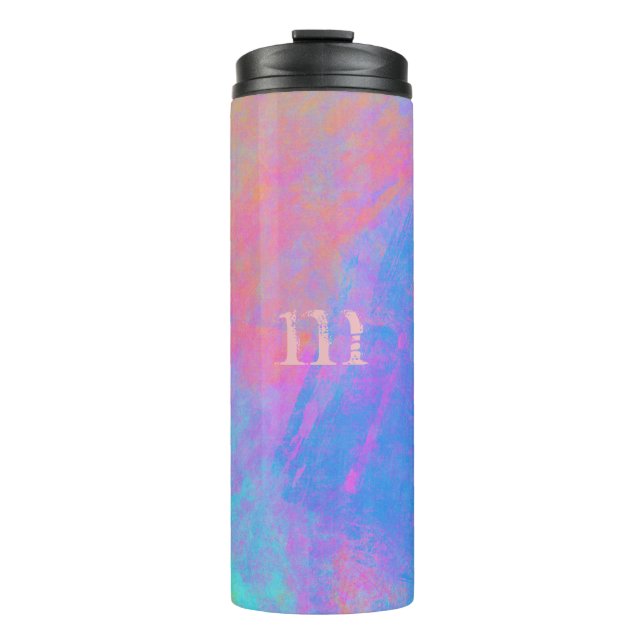 Bright Multicolor Splashes Thermal Tumbler (Front)
