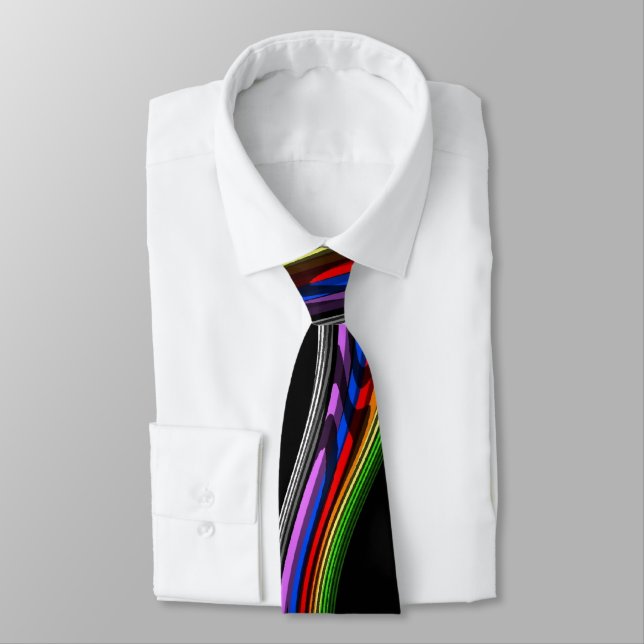 bright multicolor tie (Tied)
