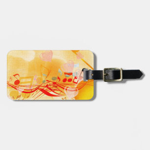 Bright Music Notes Luggage Tag