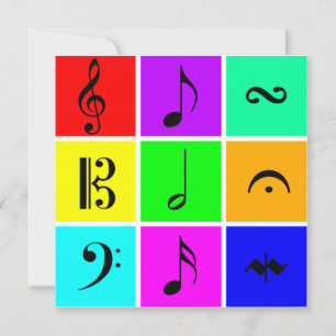 bright music symbols