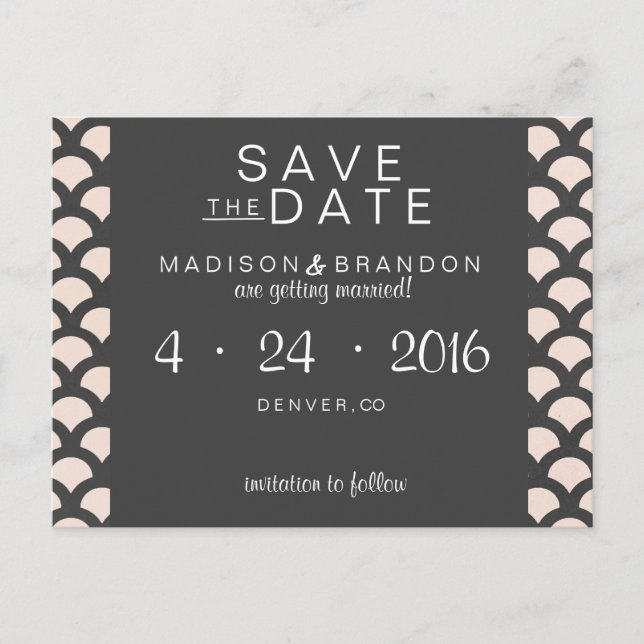 Bright N Beautiful Save the Date Announcement Postcard (Front)