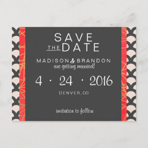 Bright N Beautiful Save the Date Announcement Postcard