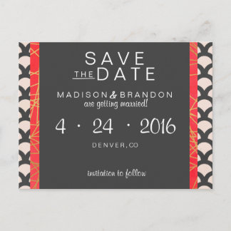 Bright N Beautiful Save the Date Announcement Postcard