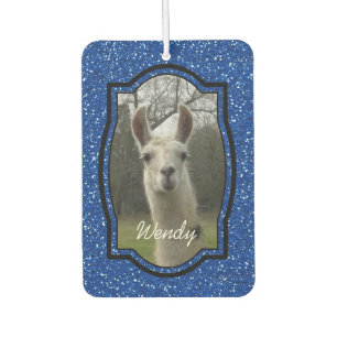 Bright N Sparkling Llama in Royal Blue Car Air Freshener