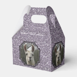 Bright N Sparkling Llama in Smokey Lavender Favour Box