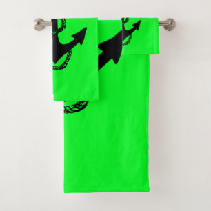bright nautical ANCHOR + ROPE Bath Towel Set
