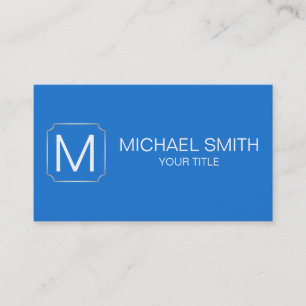 Bright navy blue colour background business card