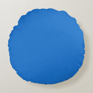 Bright navy blue  (solid color)  round cushion