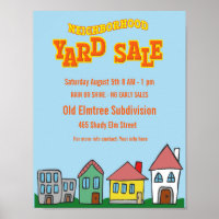 Bright Neighbourhood Yard Sale Flyer Downloadable