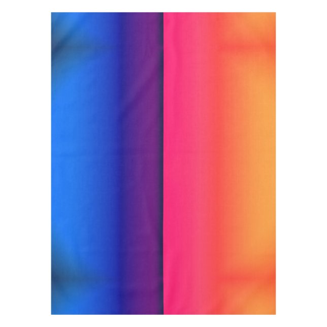 Bright Neon Abstract Sunrise Tablecloth (Front)