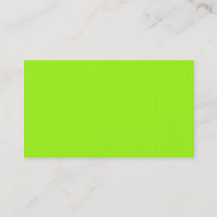 Bright Neon Chartreuse Green Business Card