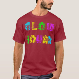 Bright Neon Colours Glow Squad Retro Disco Party T-Shirt