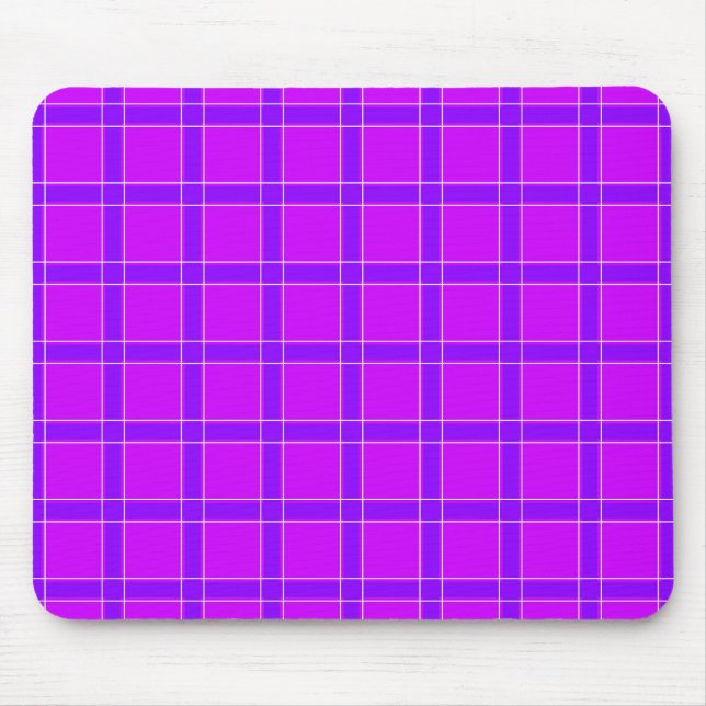 Bright neon crimson chequered pattern Throw Pillow Mouse Pad (Front)