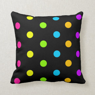 Bright Neon Dots Cushion
