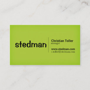 Bright Neon Green and Orange Business Card
