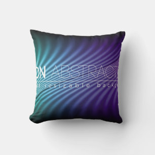 Bright neon lines background with 80s style1980, 8 cushion