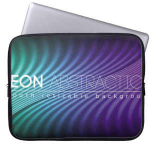 Bright neon lines background with 80s style1980, 8 laptop sleeve