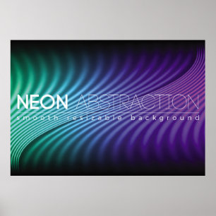 Bright neon lines background with 80s style1980, 8 poster