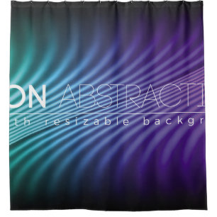 Bright neon lines background with 80s style1980, 8 shower curtain