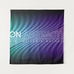 Bright neon lines background with 80s style1980, 8 tapestry
