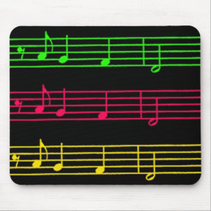 Bright Neon Notes - mousepad