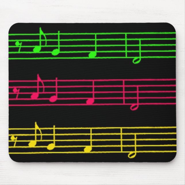Bright Neon Notes - mousepad (Front)