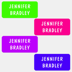 Bright Neon Personalised Kids School Name
