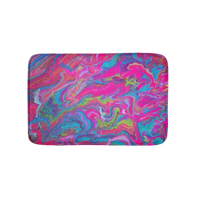 Bright Neon Pink Bath Mat (Front)