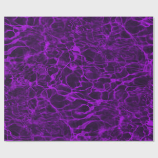 Bright Neon Purple Flaming Water Wrapping Paper