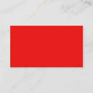 Bright Neon Red & White Business Card