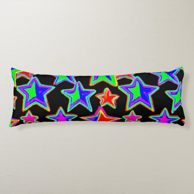 Bright Neon Starlight Pattern Body Cushion (Front)