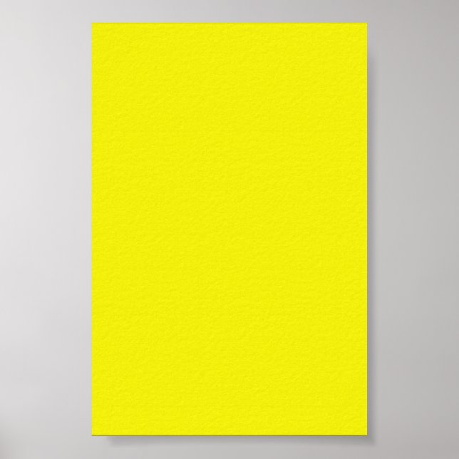 Bright Neon Yellow  Background on a Poster (Front)