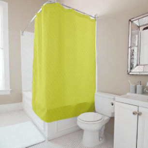 Bright neon yellow green textured shower curtain