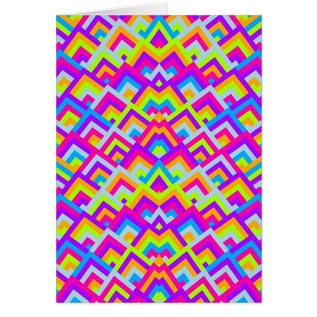 Bright Neons Zigzag Symmetric Peeks Pattern (Front)