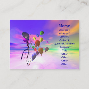 Bright New Day - Sky and Balloons Business Card