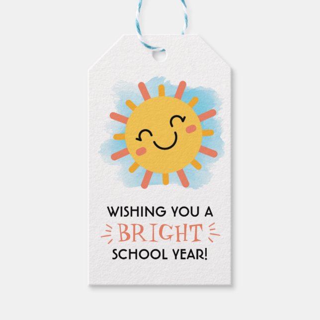 Bright New School Year Gift Tags (Front)