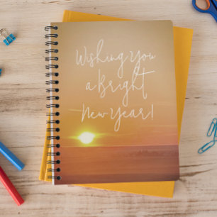 Bright New Year Photo Custom-Branded Notebook