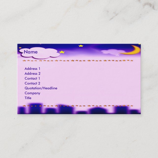 Bright Night Profile Card (Front)
